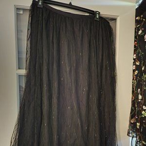 Ashley Stewart Black Tulle Skirt NWT